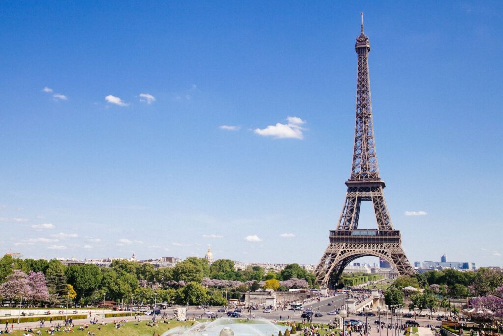 View of the Eiffel Tower in Paris