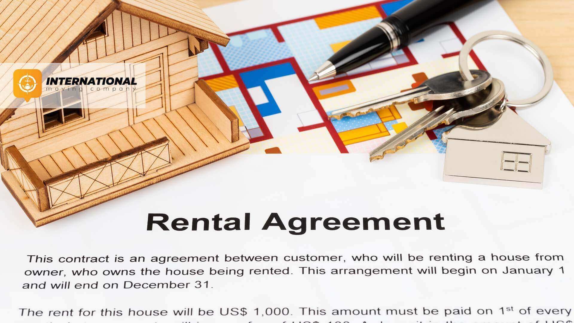 Rental agreement, International Moving Company Logo
